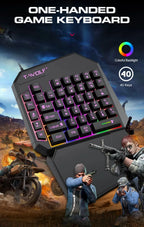 5-in-1 RGB Gaming Keyboard & Mouse Combo with Controller
