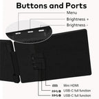 14" FHD IPS Dual Portable Monitor Screen Extender