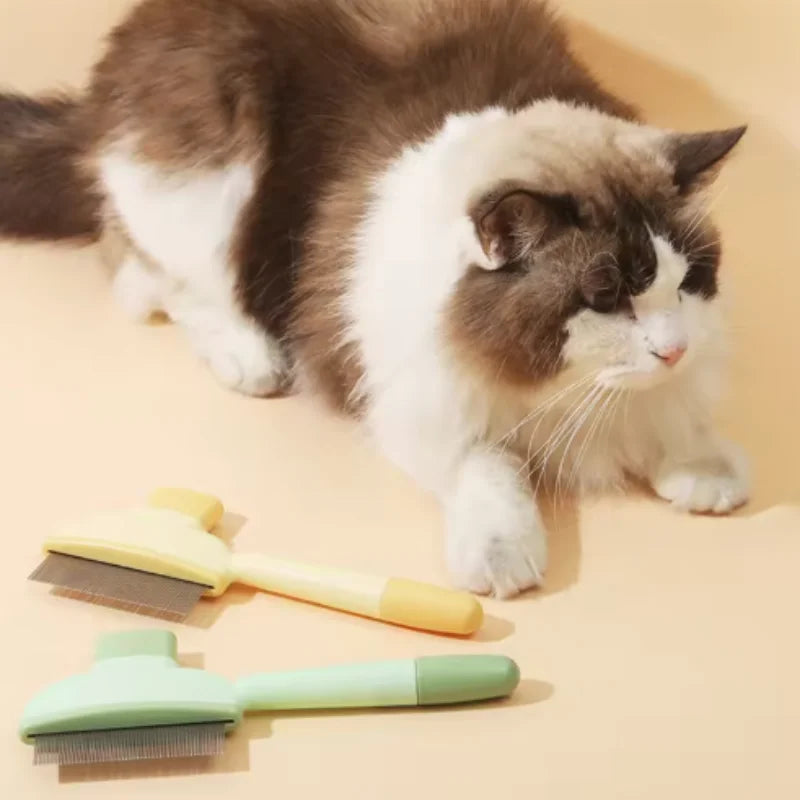Self-Cleaning Pet Brush – Dog & Cat Grooming Comb