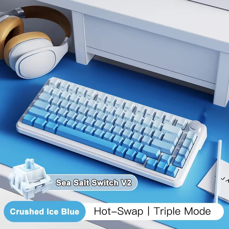 AJAZZ AK820 MAX/MAX Plus Gaming Keyboard Tri Mode 8000mAh Gasket TFT Screen Hot Plug Mechanical Keyboard Customized PC Accessory