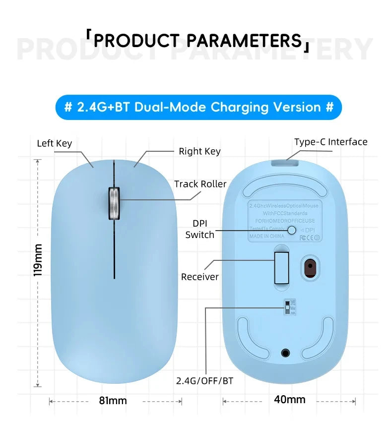 Lenovo Wireless Mouse 2.4G Bluetooth Dual Mode Silent