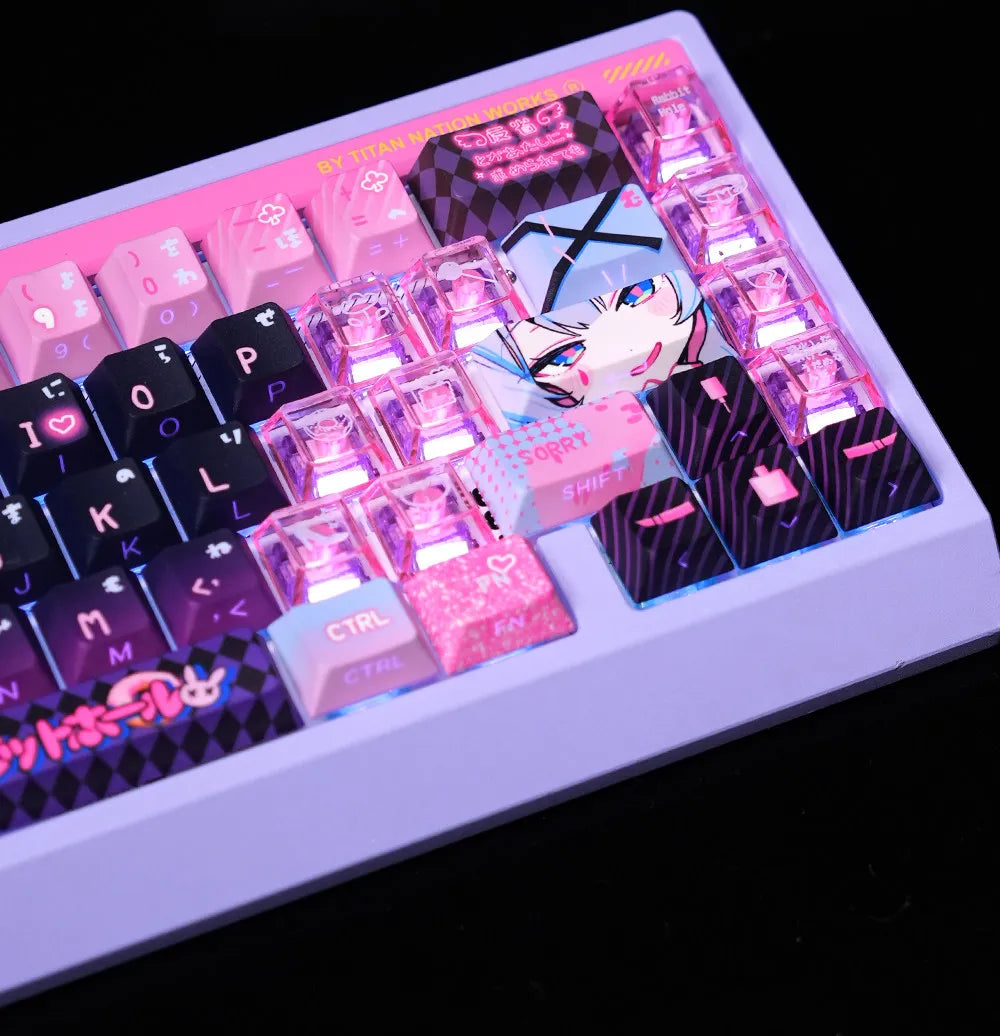Rabbit Hole Anime PBT Keycaps