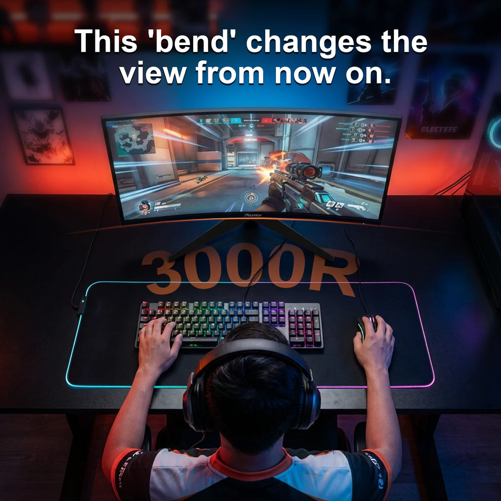 Reletech 23.8" Curved 180Hz FHD VA Gaming Monitor