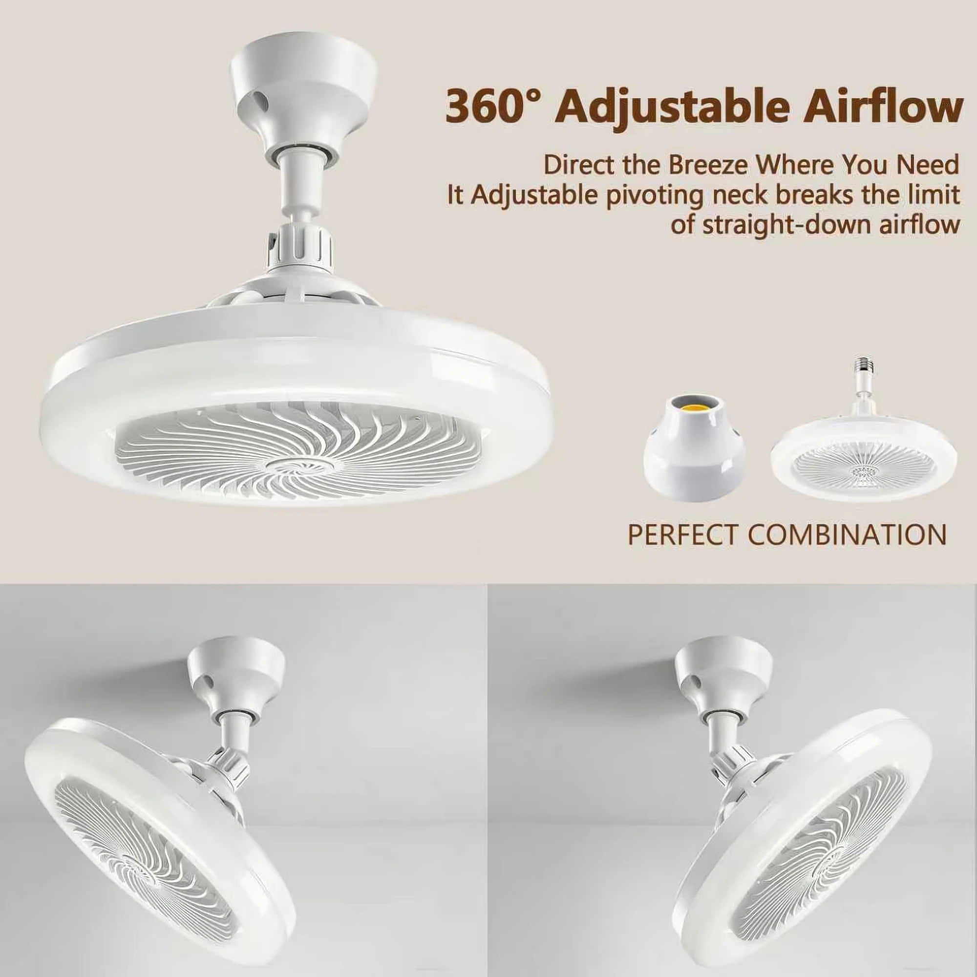 2-in-1 LED Ceiling Fan Light 50W