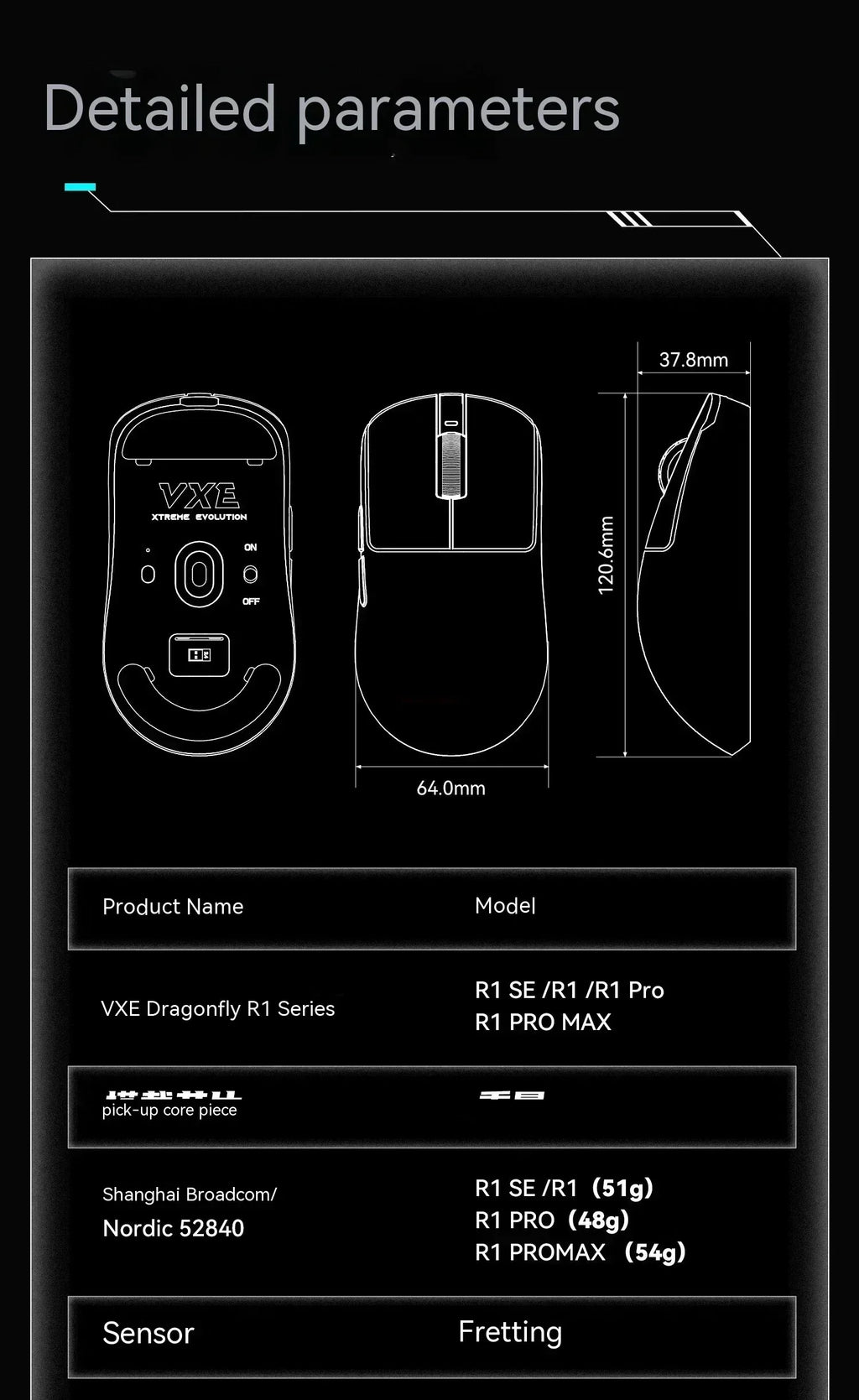 Vgn Vxe Dragonfly R1 Mouse Tri Mode R1 Se Pro Max Gamer Paw3395 Wireless Mouse Lightweight Ergonomics Pc Gaming Accessories Gift