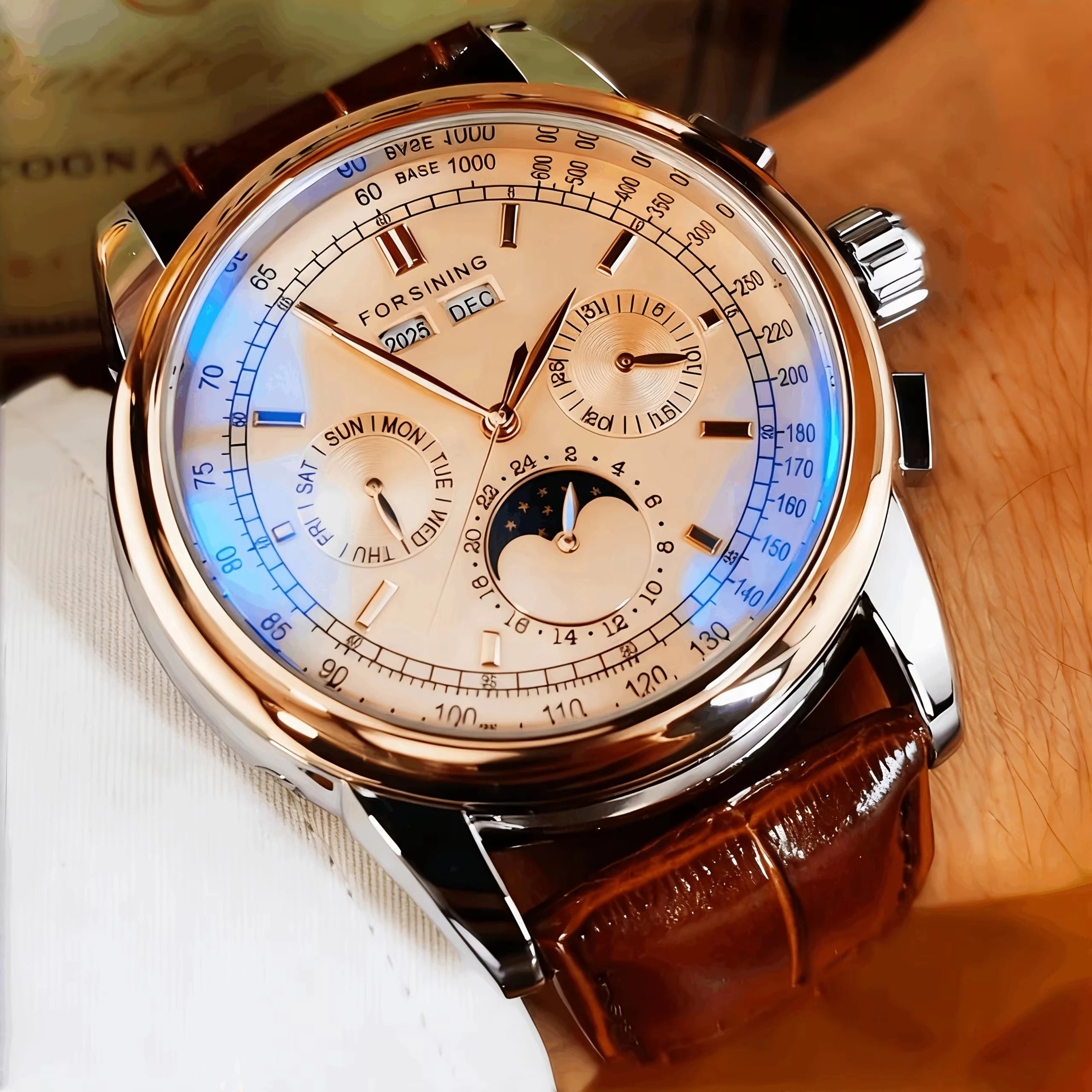 Forsining Men's Moon Phase Automatic Watch