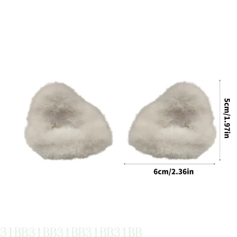 Plush Cat Ear Mini Claw Clips