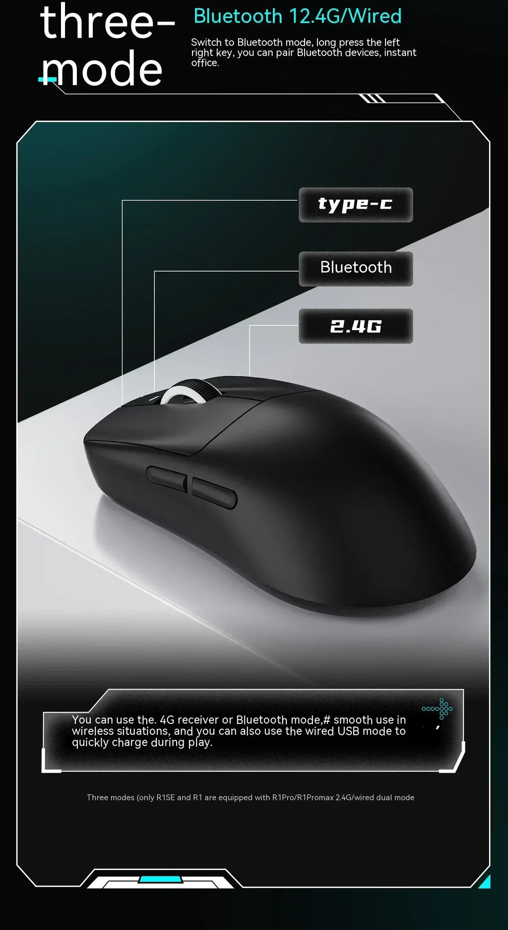 Vgn Vxe Dragonfly R1 Mouse Tri Mode R1 Se Pro Max Gamer Paw3395 Wireless Mouse Lightweight Ergonomics Pc Gaming Accessories Gift