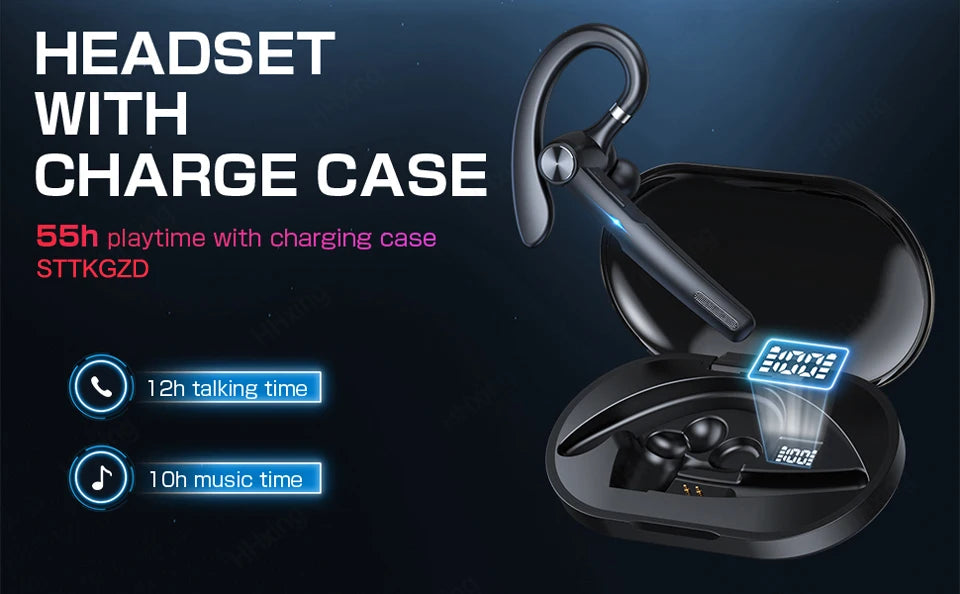 Wireless Bluetooth Headset Noise Cancelling Handsfree Business