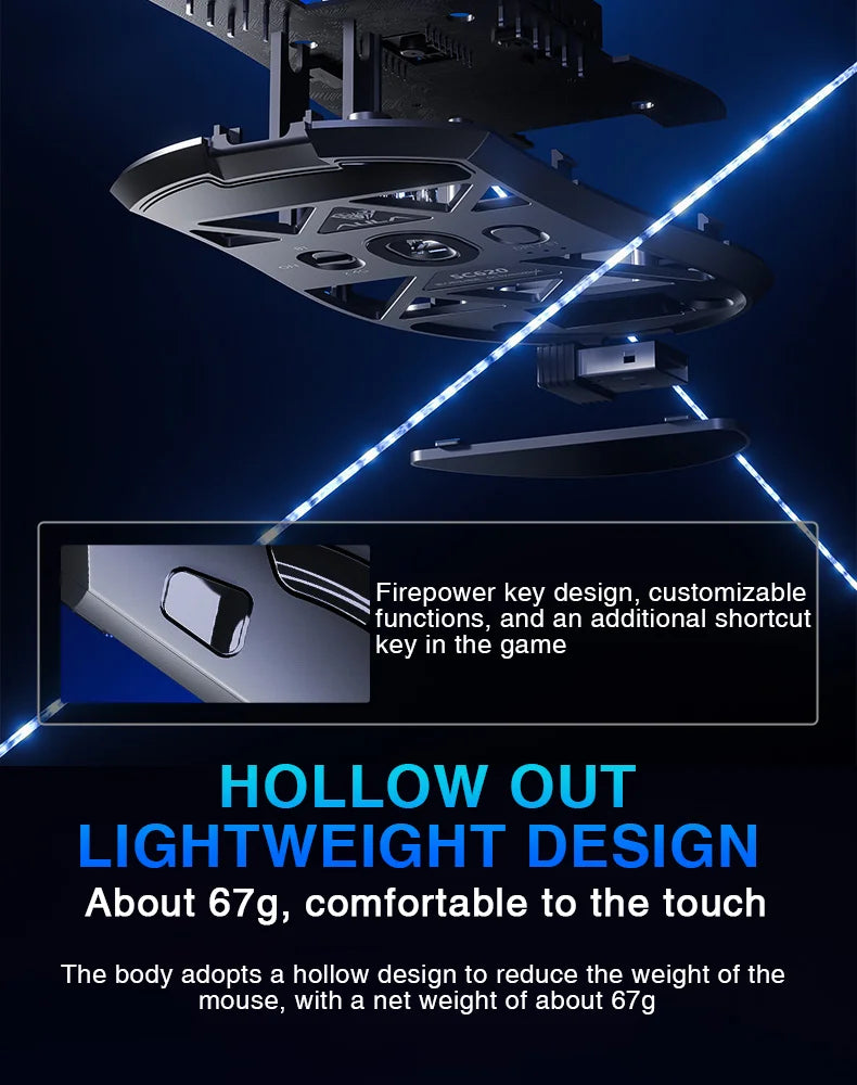 AULA SC620 Wireless Gaming Mouse 12000 DPI RGB