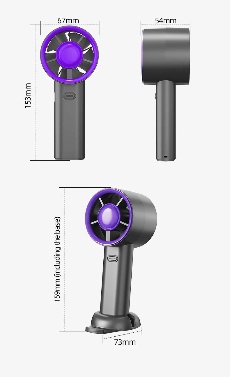 Mini USB Handheld Fan – Fast Charging Portable Personal Fan