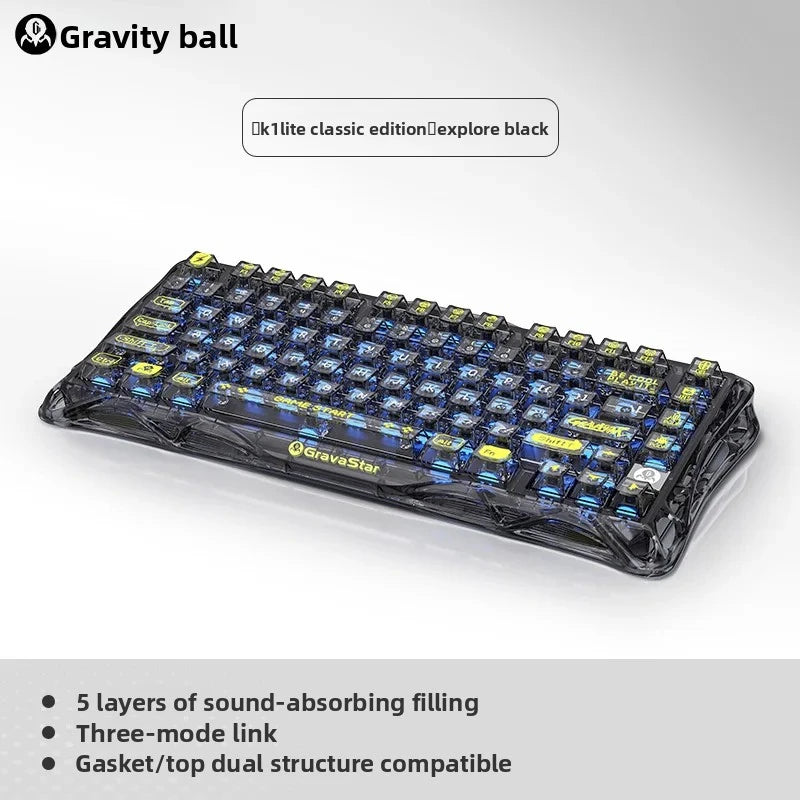 GravaStar K1 Lite Tri-Mode Gasket Mechanical Gaming Keyboard