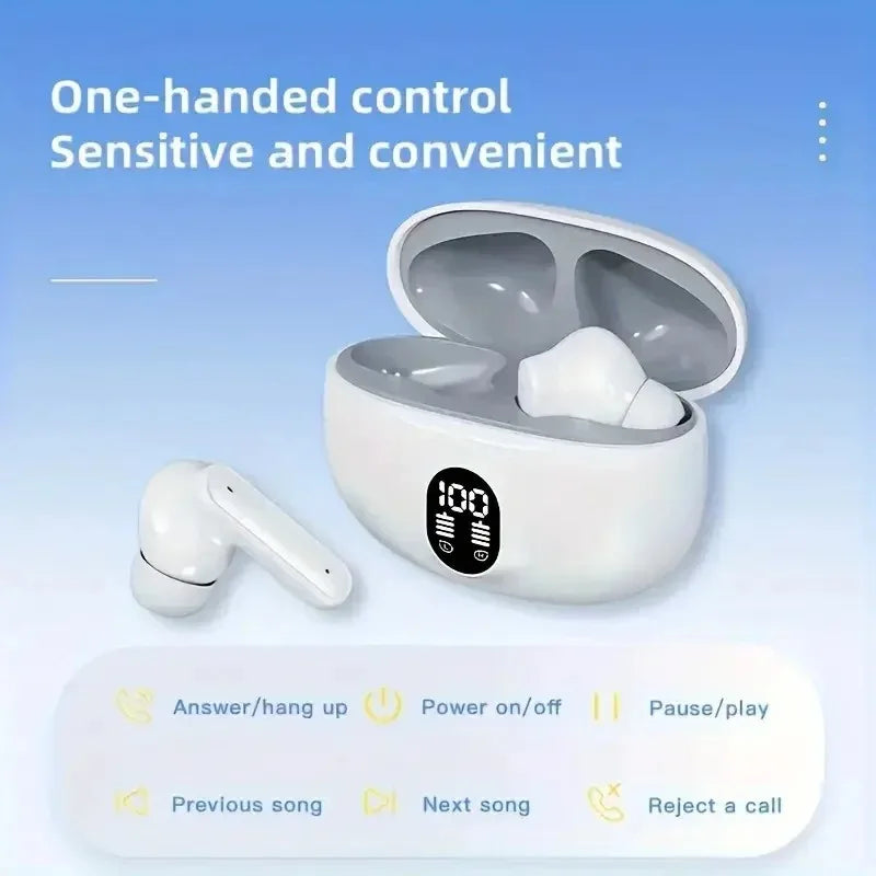 Wireless Earbuds LED Display Sport Headphone with Mic
