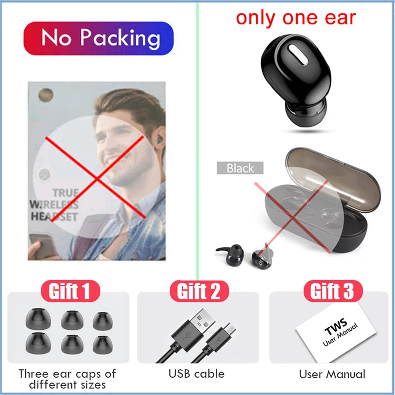 Wireless Earphones Bluetooth 5.0 In-Ear Sports Waterproof TWS