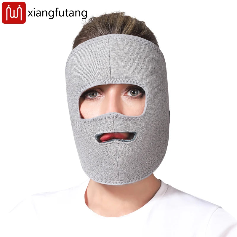 Electric Heated Facial Mask – Red Light Massager for Muscle Relaxation