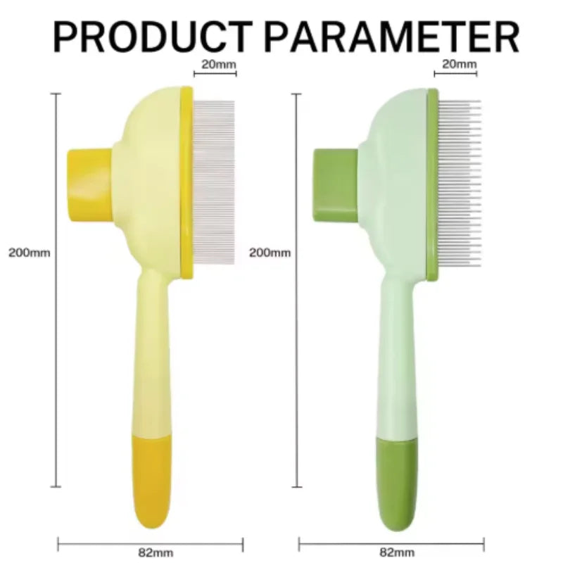 Self-Cleaning Pet Brush – Dog & Cat Grooming Comb