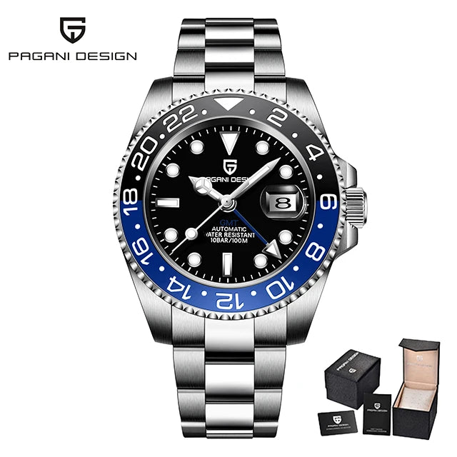 PAGANI DESIGN PD-1662 Men's GMT Automatic Watch