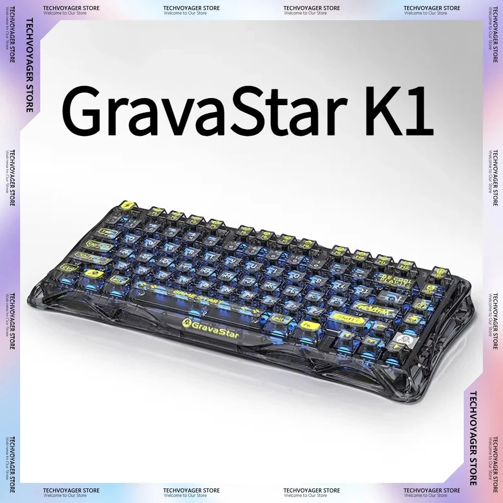 GravaStar K1 Breaking Cocoon Mechanical Keyboards Long Battery Life Custom Wireless Tri-Mode Gaming Keyboard PC Accessories Gift