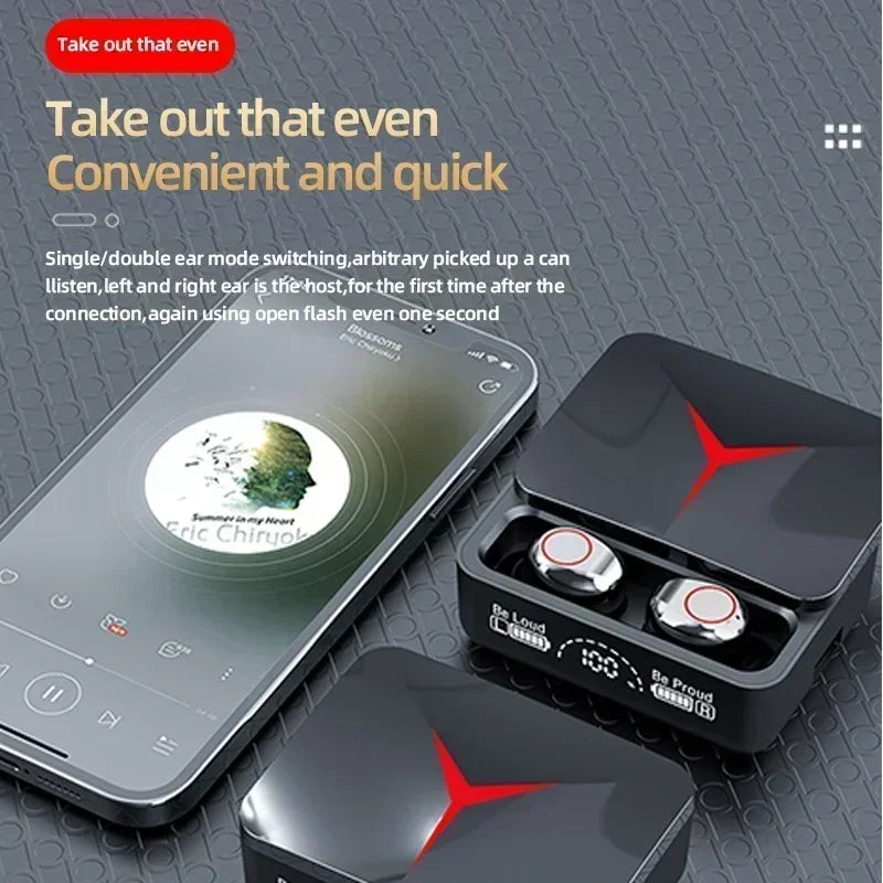 M90 TWS Wireless Earbuds HiFi Stereo Gaming Headset