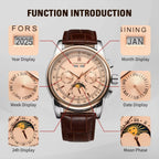 Forsining Men's Moon Phase Automatic Watch