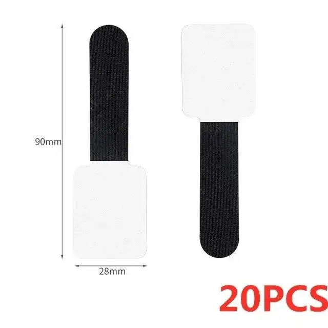 Reusable Cable Ties 20pcs Self-Adhesive Desk Cord Organizer