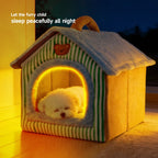 Foldable Washable Pet Cave House – Cat & Small Dog Bed