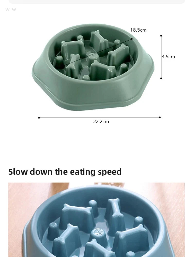 Anti-Choking Slow Feeder Bowl for Dogs & Cats