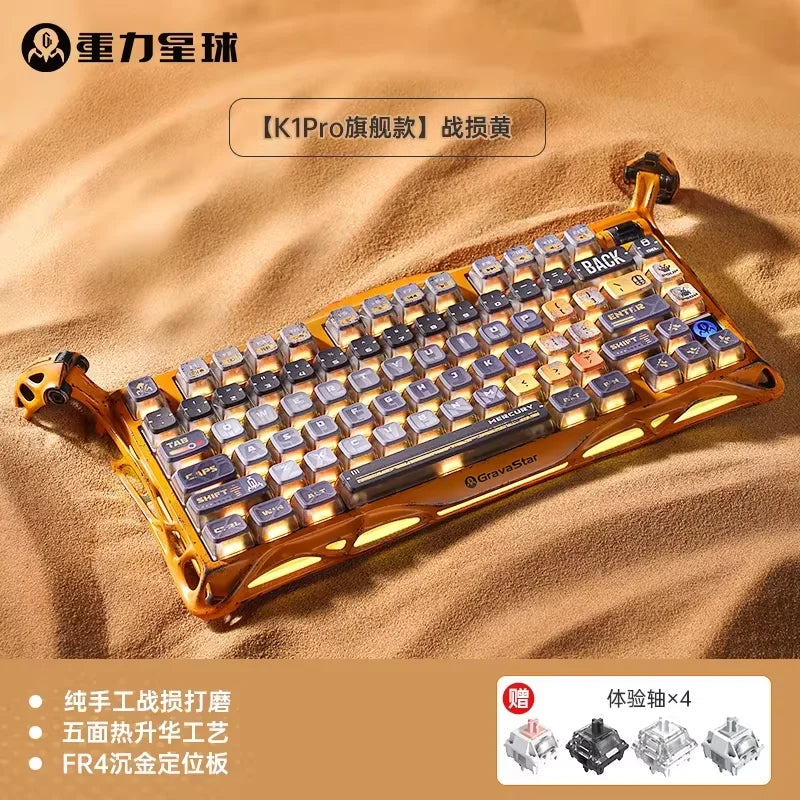 GravaStar K1 Pro Tri-Mode Wireless Gaming Keyboard