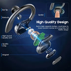 True Wireless Earbuds LED Display Sports Ear Clip with Mic