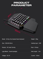 5-in-1 RGB Gaming Keyboard & Mouse Combo with Controller