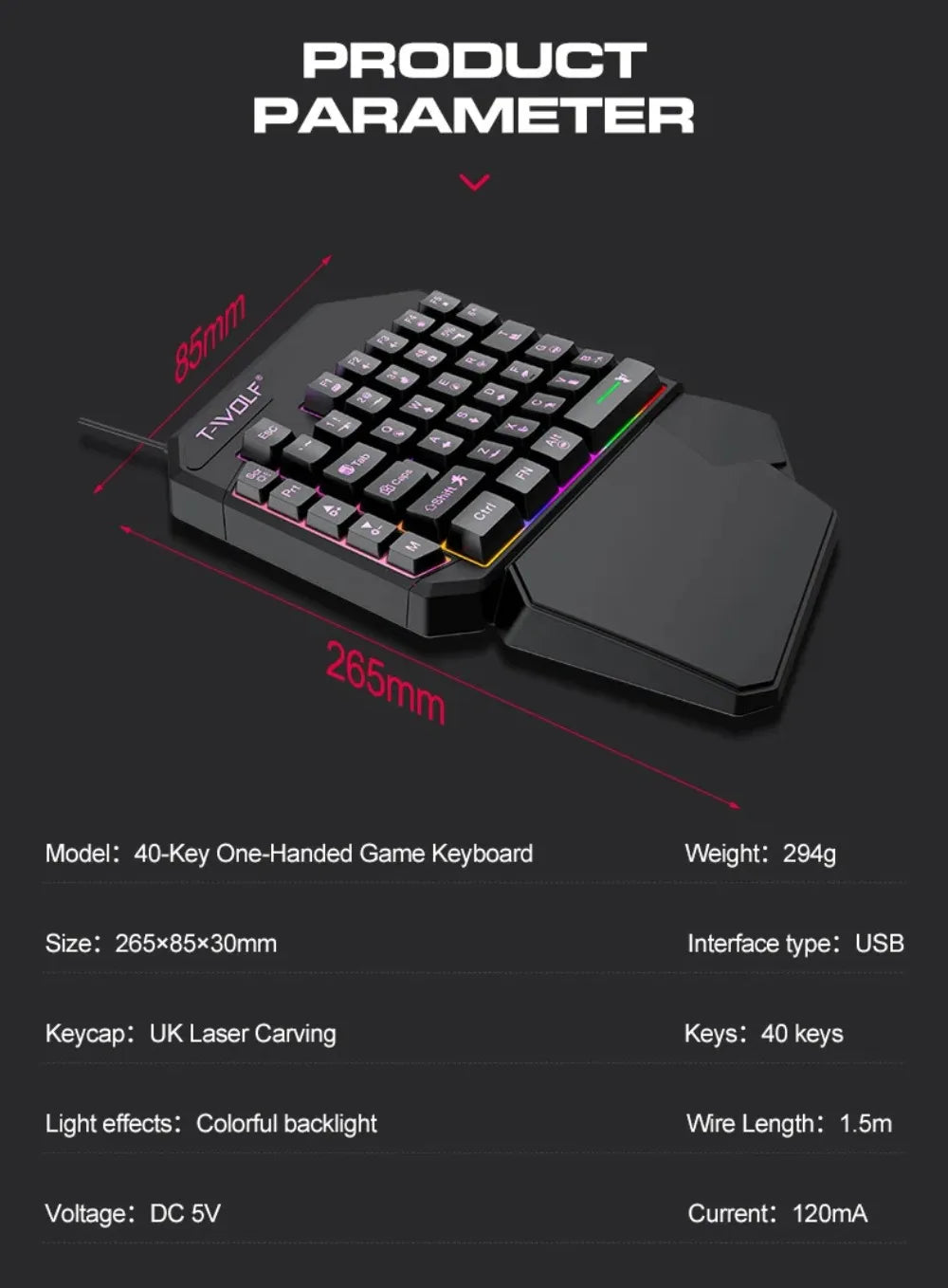 5-in-1 RGB Gaming Keyboard & Mouse Combo with Controller