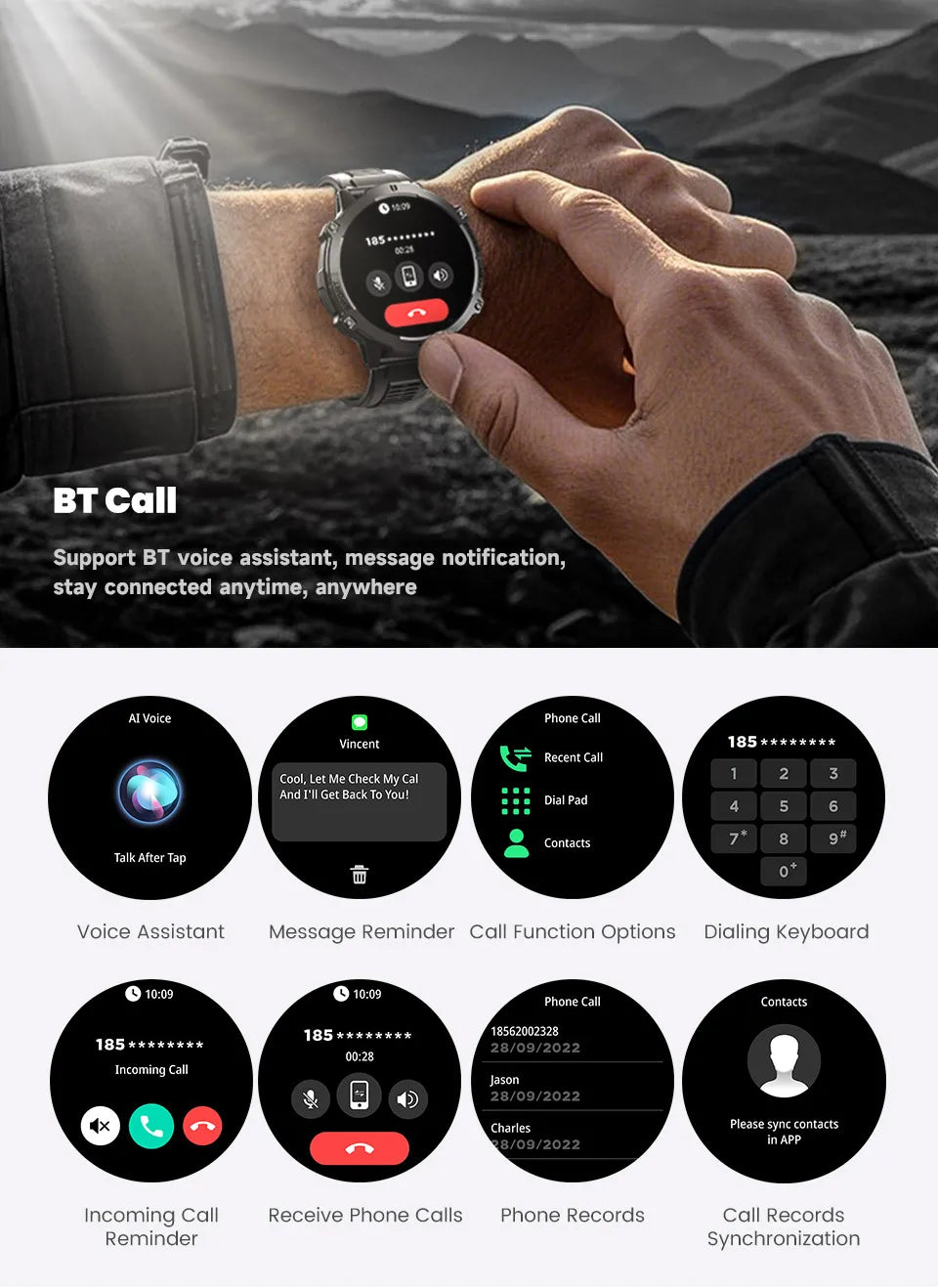 Large Battery Outdoor Smart Watch