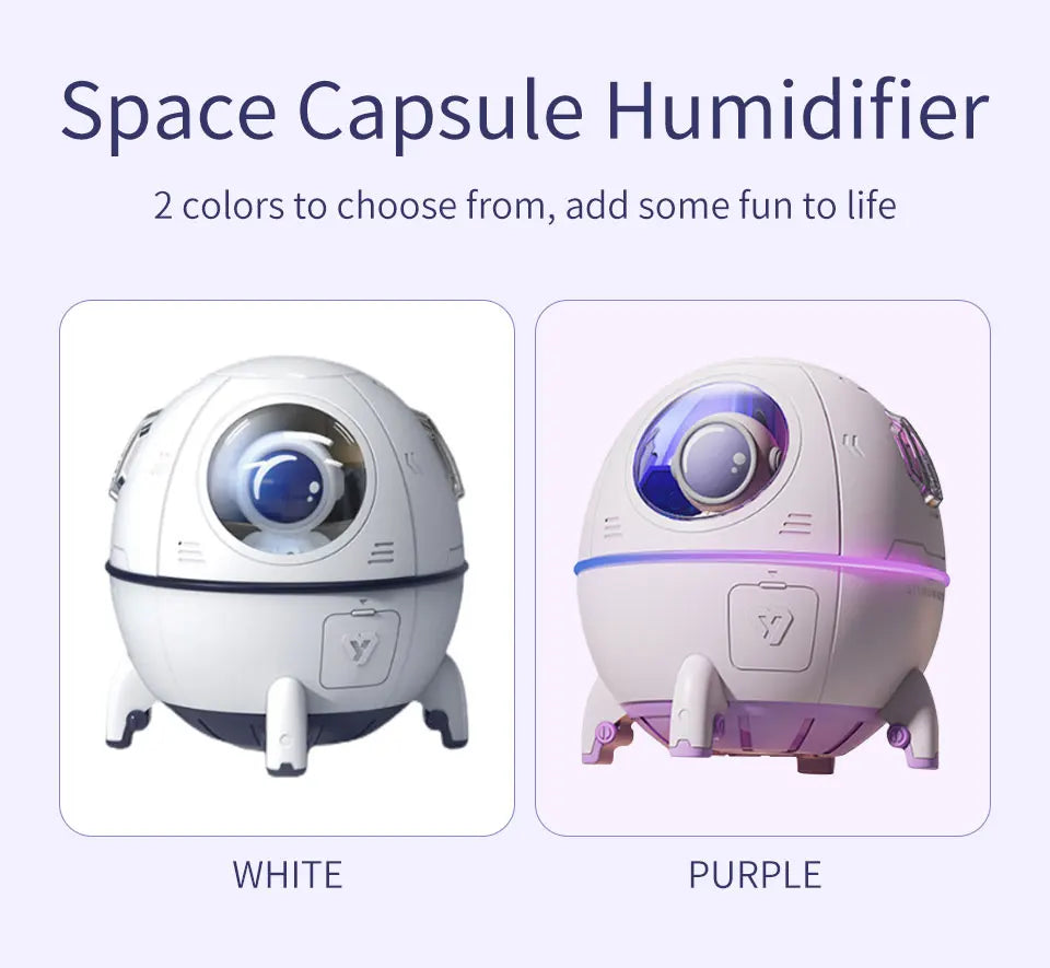 Space Capsule LED Night Light & Humidifier