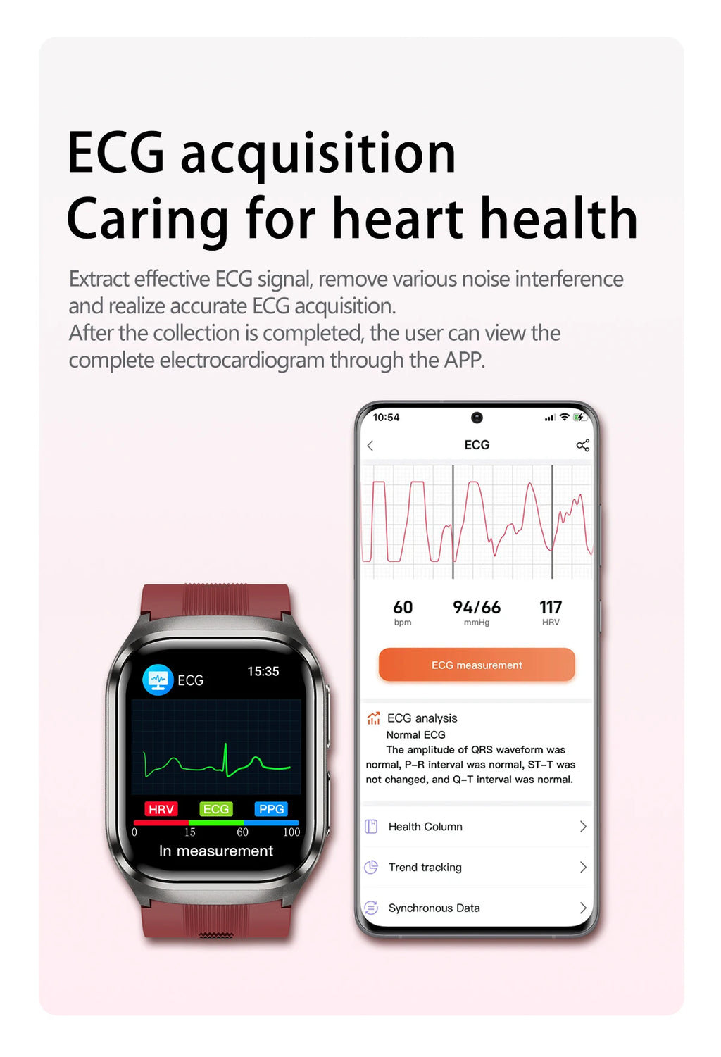 Air Pump Blood Pressure Smart Watch