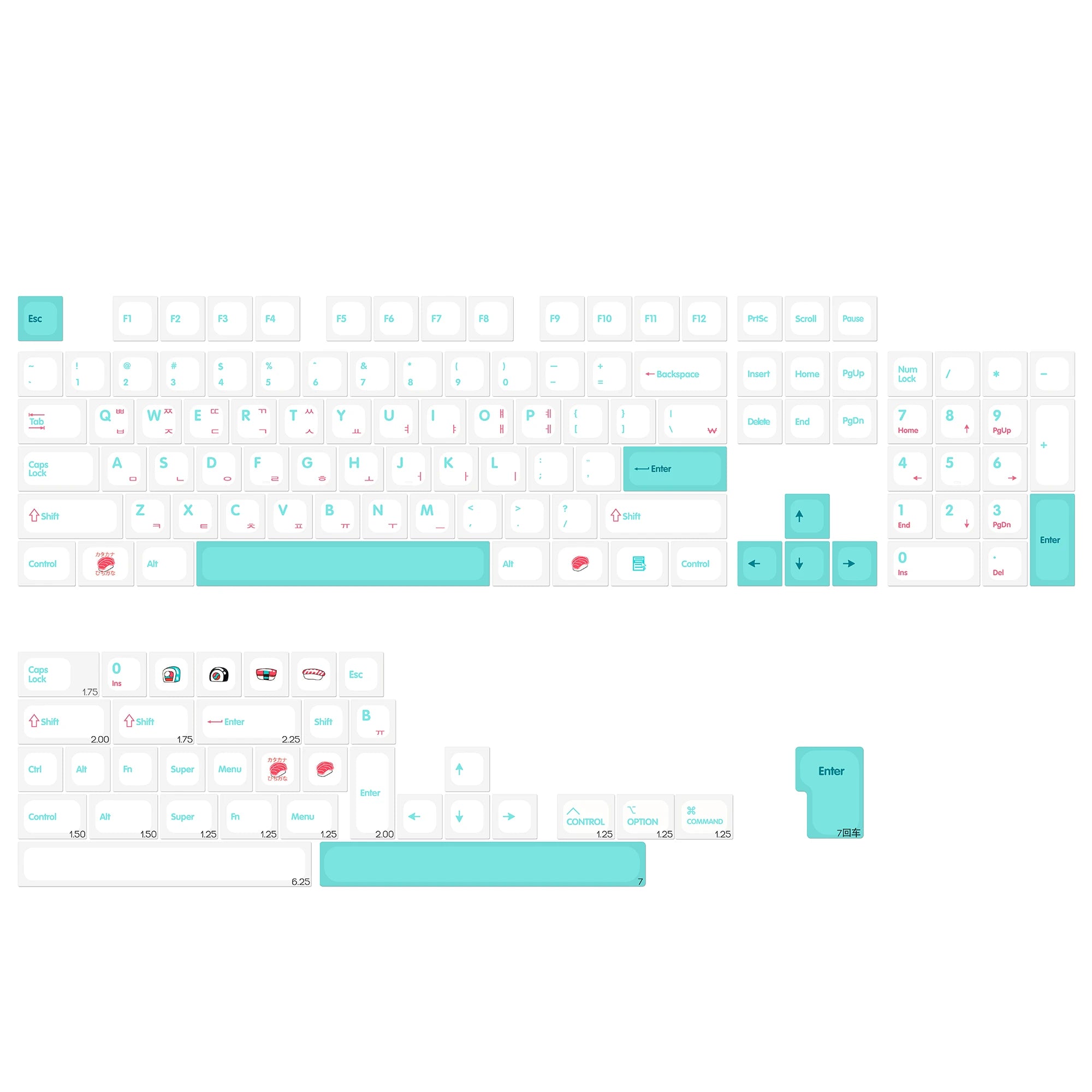 KBDiy Korean GMK Minimal KOA PBT Keycaps
