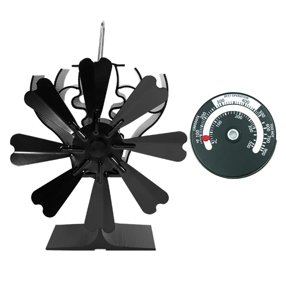 6-Blade Eco Fireplace Fan – Heat-Powered Stove Fan