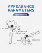 Wireless Bluetooth Headset Noise Cancelling Handsfree Business