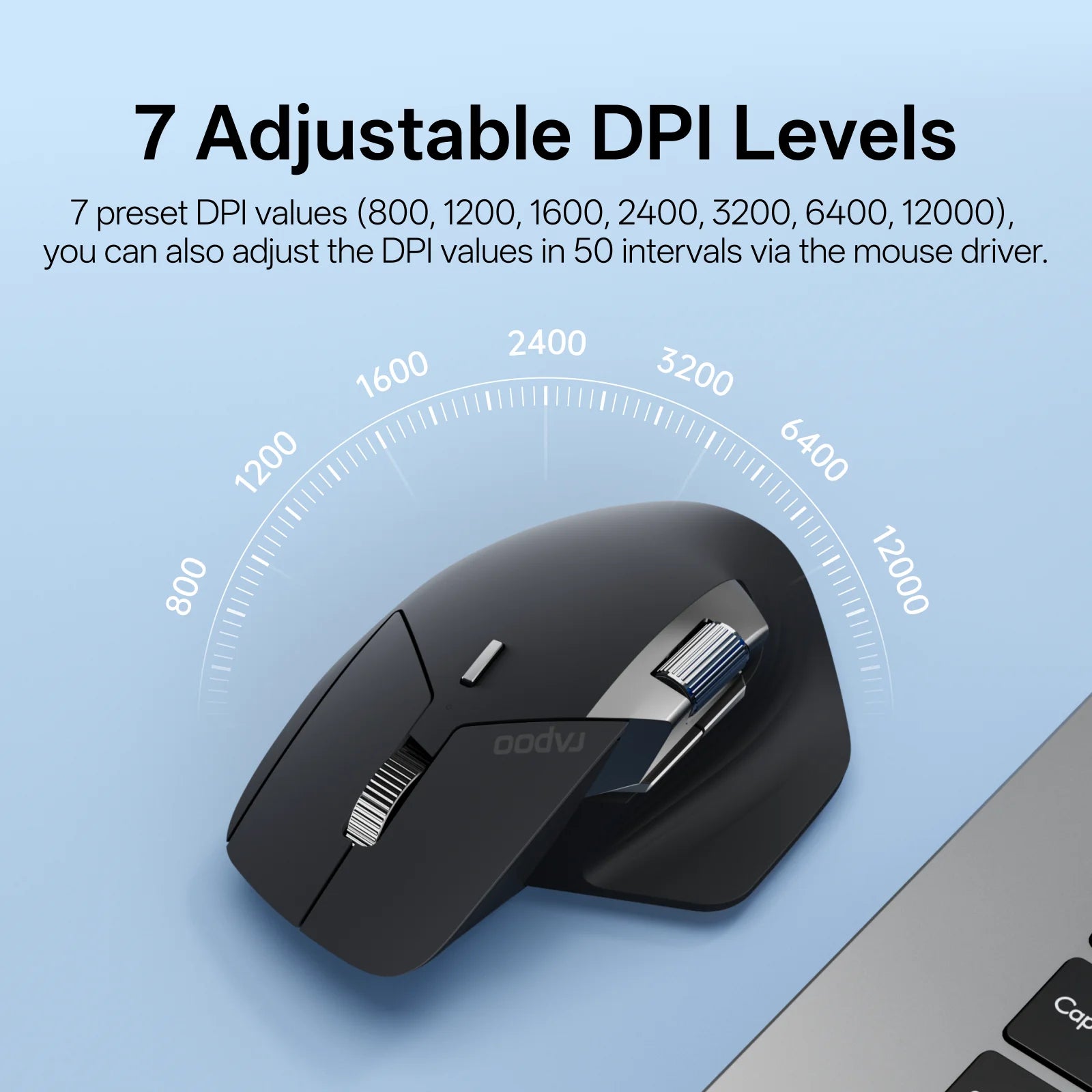 Rapoo MT720PRO Wireless Mouse 12000 DPI NearLink Bluetooth