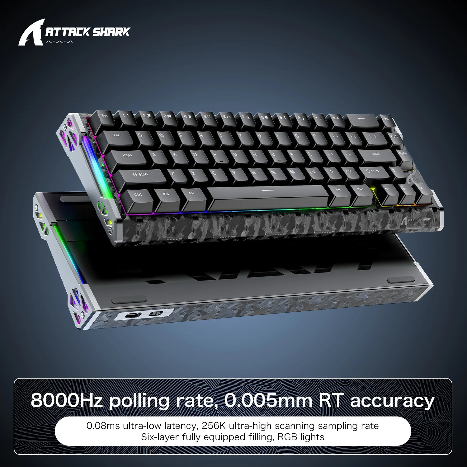 ATTACK SHARK R68 HE RGB Gaming Keyboard