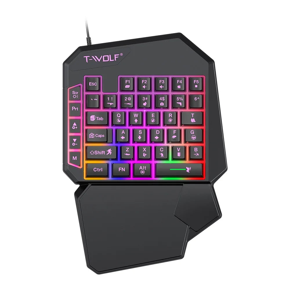 5-in-1 RGB Gaming Keyboard & Mouse Combo with Controller