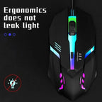 USB RGB Wired Gaming Mouse 1600 DPI Ergonomic Backlit
