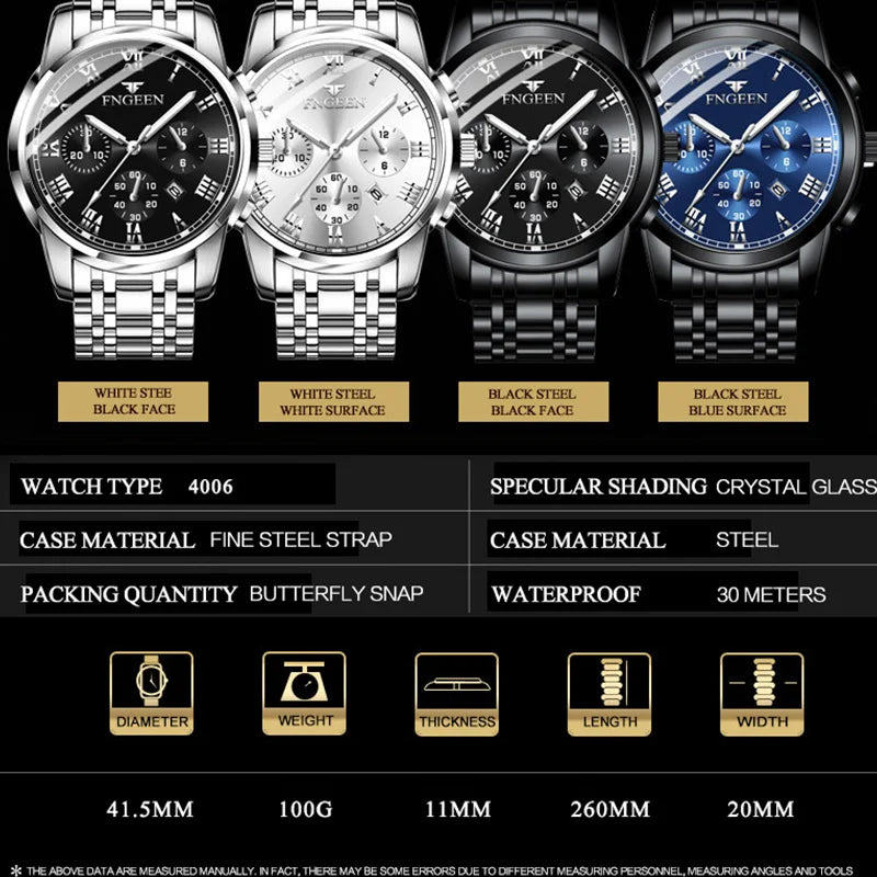 FNGEEN 4006 Men's Business Quartz Watch