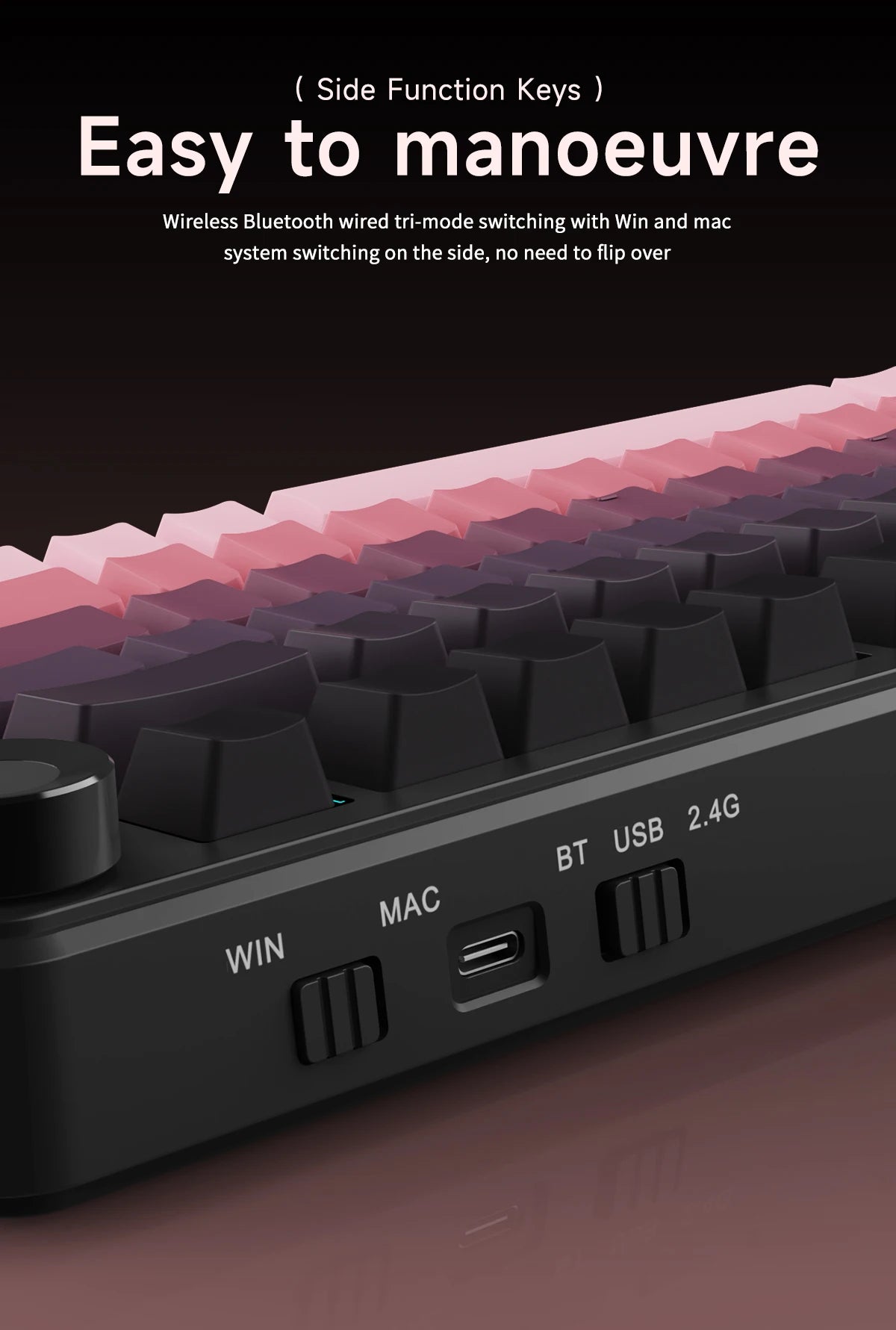 AJAZZ AK820 MAX/MAX Plus Gaming Keyboard Tri Mode 8000mAh Gasket TFT Screen Hot Plug Mechanical Keyboard Customized PC Accessory
