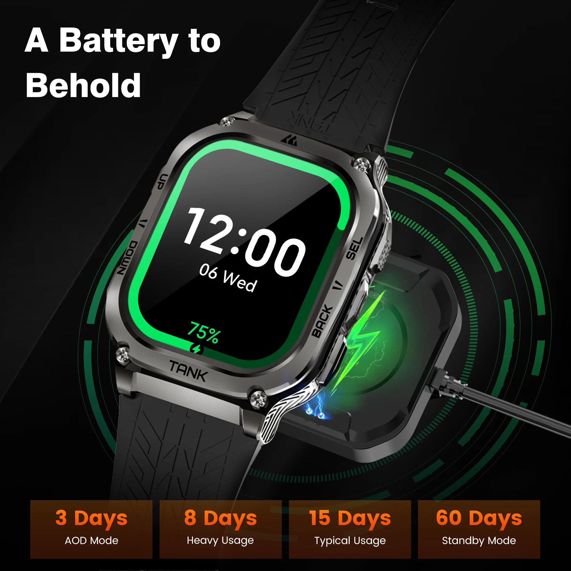 GPS Fitness Smart Watch – 480mAh