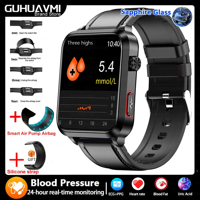Air Pump Blood Pressure Smart Watch 2026