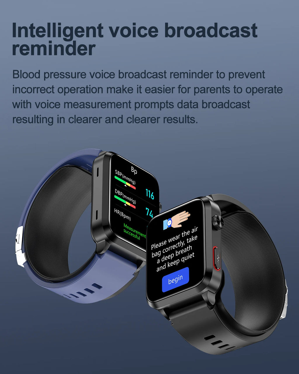 Air Pump Blood Pressure Smart Watch 2026