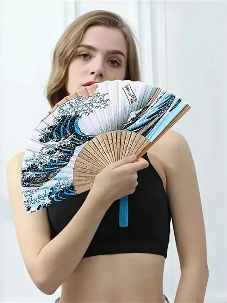 Handheld Folding Fan – Portable Vintage Style