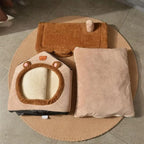 Foldable Washable Pet Cave House – Cat & Small Dog Bed