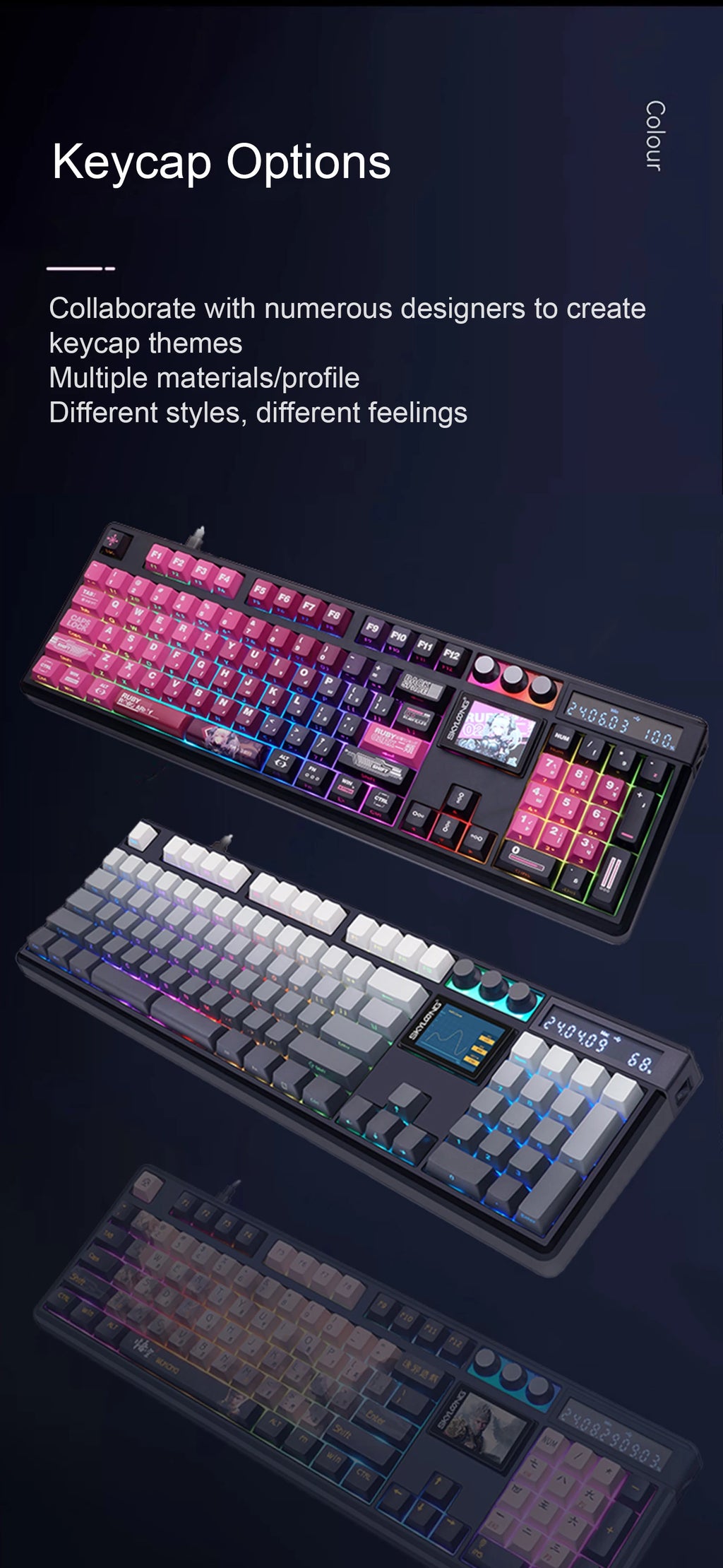 SKYLOONG GK104 Pro Mechanical Keyboard Wireless Gaming Keyboard Full-Size RGB PBT Keycap Hot-swap Silent Switch PC Accessories
