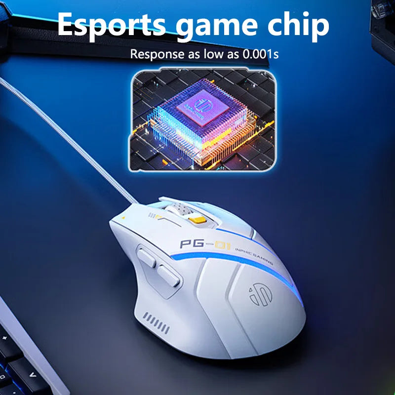 Inphic PG1 RGB Wired Gaming Mouse 12800 DPI 1000Hz
